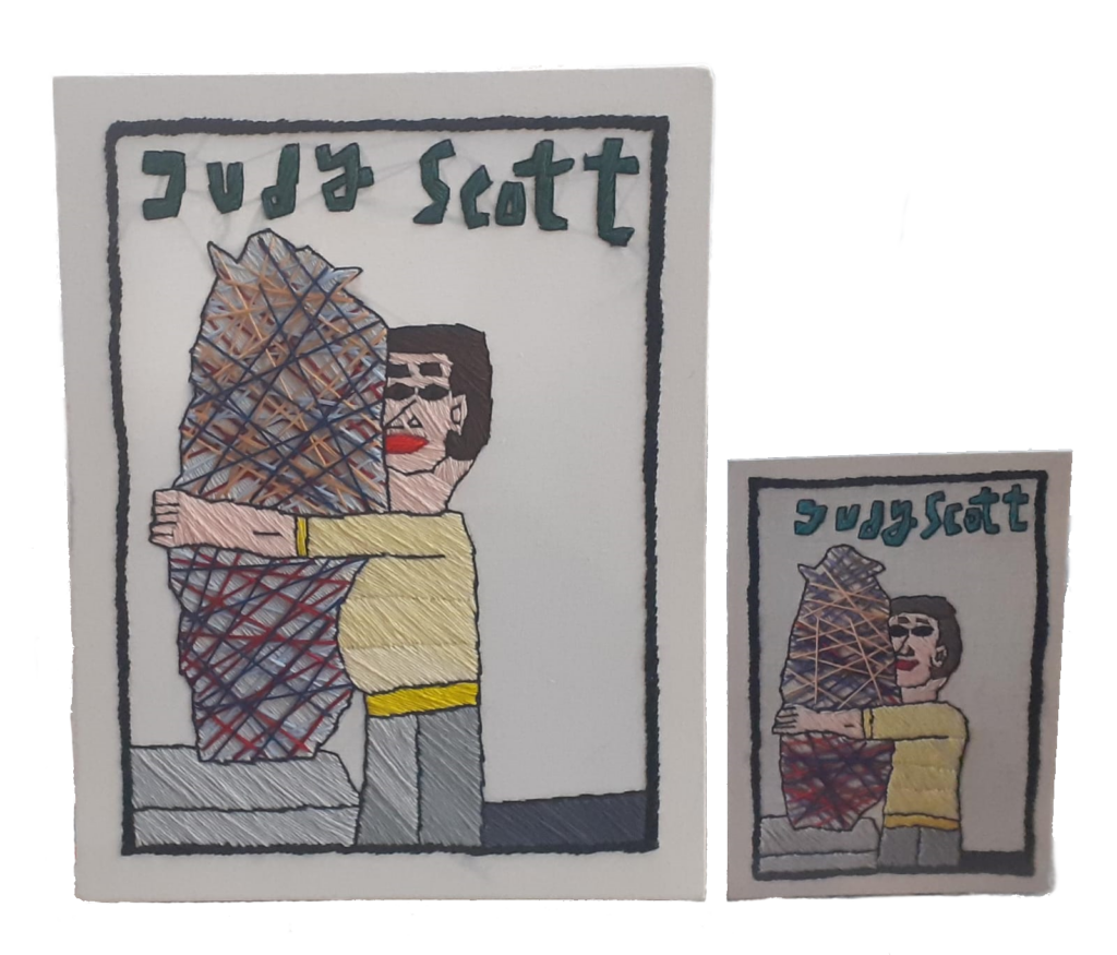 Judy Scott - Stickbild, frei